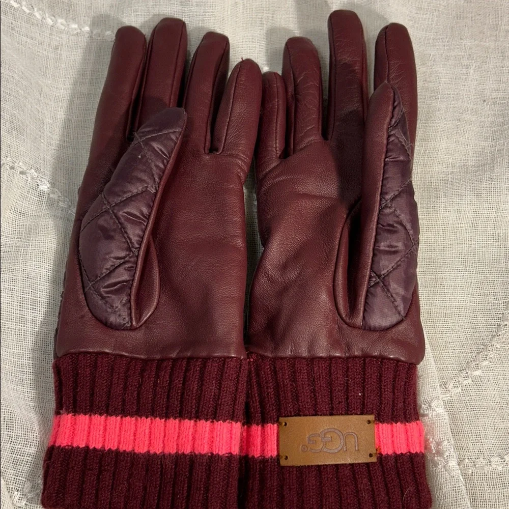 NWT UGG leather wool gloves